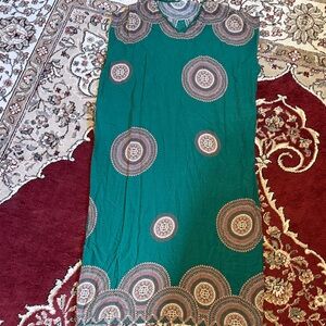 Elegant Green Patterned Dress with pockets!!!